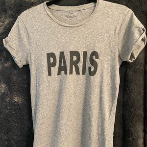 - J Crew “collector” t shirt grey “Paris” XXS